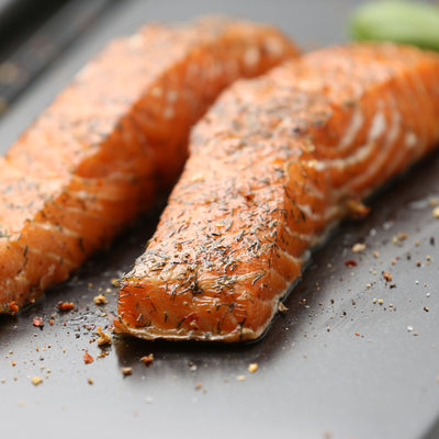 Hot smoked Norwegian salmon